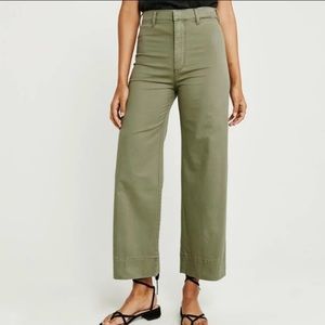 Abercrombie Wide Leg Green Pants
